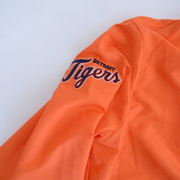 Detroit Tigers Giii Sports By Carl Banks MLB Orange Windbreaker Pullover Jacket - Picture 10 of 11